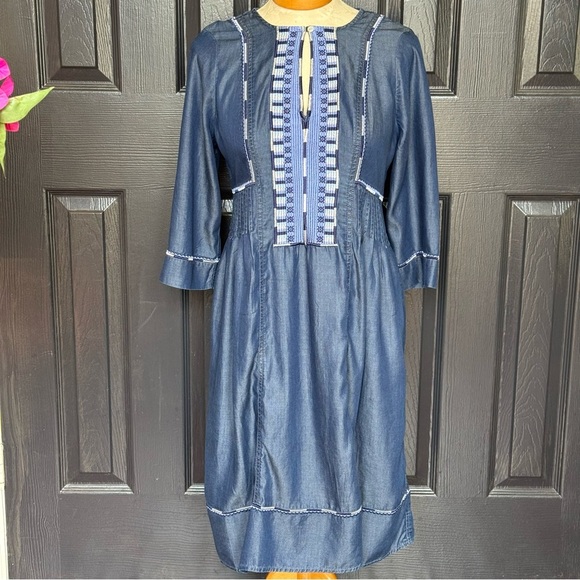 Marks & Spencer Collection Embroidered MIDI Dress 10 - Picture 1 of 15